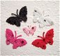 Klein vlindertje met lovertjes ~ 2 cm ~ Roze - 2 - Thumbnail