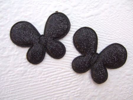 Glinster vlinder ~ 3,5 cm ~ Zwart - 1