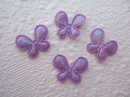 Mini glanzend vlindertje ~ 1,5 cm ~ Paars - 1