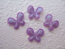 Mini glanzend vlindertje ~ 1,5 cm ~ Paars