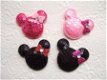 Lovertjes Minnie Mouse met strikje ~ 3,5 cm ~ Zilver - 3 - Thumbnail