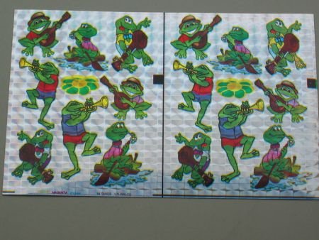 Holografische knipstickers --- nr. 066 --- KIKKERS - 1