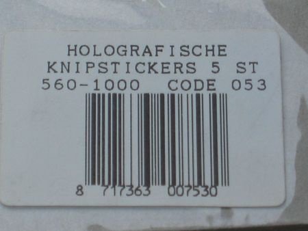 Holografische knipstickers --- nr. 053 --- DIVERSE DIEREN - 4