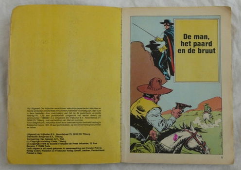 Strip Boekje, Paperback, Zorro, Nr.3, 1979. - 3