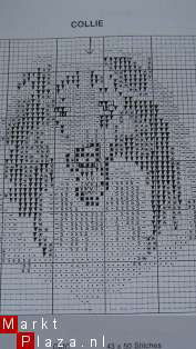 Borduurpatroon Collie - nr. 1
