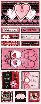 SALE NIEUW vel Love Cardstock Stickers Crush van Bo Bunny - 1