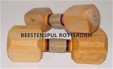 Apporteerblok hout met jute tussenstuk, Nieuw, €17.95