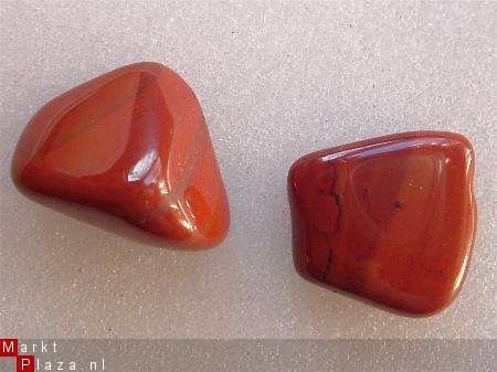 2 Stuks Rode Jaspis Red Jasper Set 1 - 1