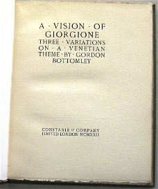 A Vision of Giorgione 1922 Bottomley - Three Venetian Themes