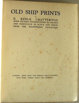 Old Ship Prints 1927 (1e druk) Chatterton Scheepsvaart - 2