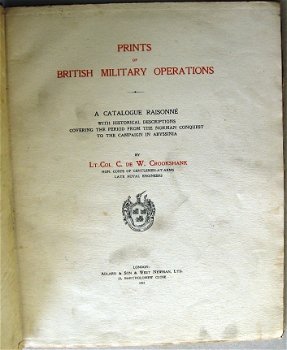 Prints of British Military Operations 1921 Crookshank 1/500 - 3