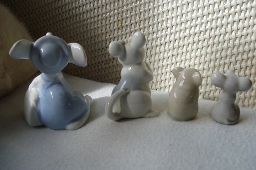 Porseleinen muisjes in Lladro stijl grootste 9 cm waarschijnlijk Lladro muisje met dokterstas 9 cm - 3