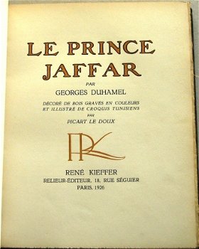 Le Prince Jaffar 1926 Duhamel 87/500 Band Rene Kieffer - 5