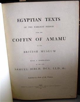 Egyptian Text from the Coffin of Amanu 1886 Birch Egypte - 3