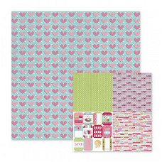 SALE NIEUW vel dubbelzijdig scrappapier Love Struck / Cupid's Arrow van WE R