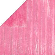 SALE NIEUW vel dubbelzijdig scrappapier Precious Pink Beadboard van Bo Bunny