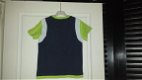 Benetton blauw lime shirt met korte mouw maat 120/6 - 3 - Thumbnail