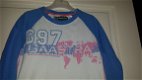 Gaastra witte longsleeve met blauwe mouwen maat 116 - 1 - Thumbnail