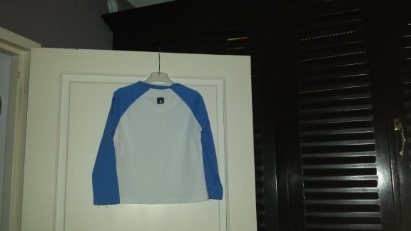 Gaastra witte longsleeve met blauwe mouwen maat 116 - 3