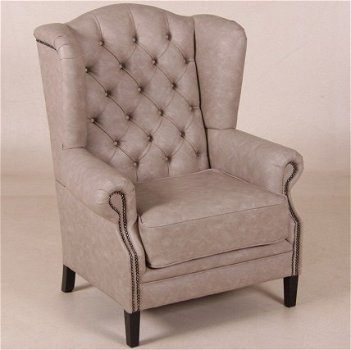 La Luxe Fauteuil Victoria sevilla capiton monet sand - 2