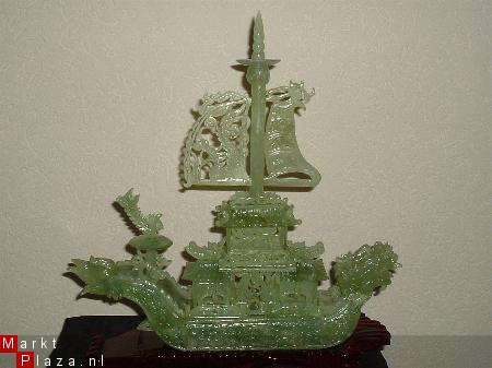Chinese Draken boot Jade Handgemaakt - 1