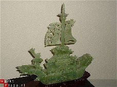 Chinese Draken boot Jade Handgemaakt