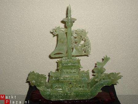 Chinese Draken boot Jade Handgemaakt - 1