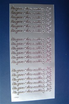 Stickervel ENGELSE tekst on your silver wedding - 1