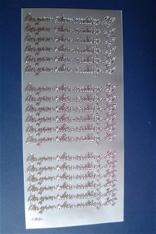 Stickervel ENGELSE tekst on your silver wedding