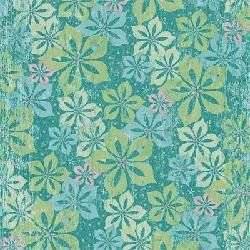 SALE NIEUW vel scrappapier Blue Flowers & Polka Dots / SK van K&Company - 1