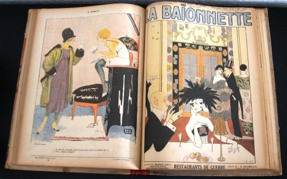 La Baïonnette 1915-1918 5 Volumes (65 nummers) WO I Satire - 3