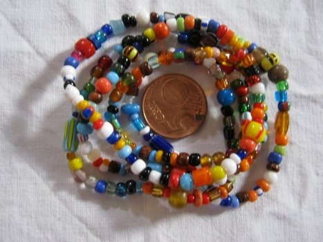ketting trade beads afrika afrikaans kralensnoer christmas bead hippiemarkt - 2