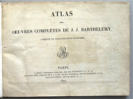 Atlas (1822) des oeuvres complètes de J.J. Barthelemy - 2