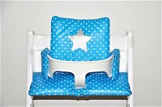 Stoelverkleiner kussen gecoat voor stokke tripp trapp kinderstoel Aqua Star'