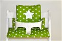 Stoelverkleiner kussen gecoat voor stokke tripp trapp kinderstoel Lime Star - 1 - Thumbnail