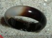 #137 Zwarte Agaat Ring handgeslepen - 1 - Thumbnail