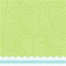 SALE NIEUW vel scrappapier Sweet 16 Green Lace van DCWV