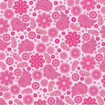 SALE NIEUW vel glitter scrappapier Sweet 24 Pink Floral van DCWV - 1