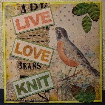 Zomaar kaart 30 : Live Love Knit - 1