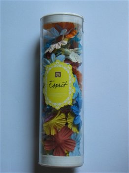 Koker met esprit silk flowers - 1