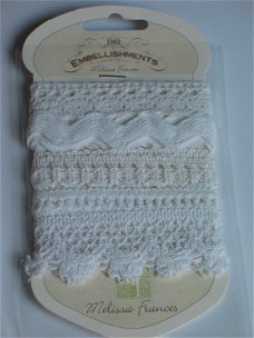 Melissa Francis lace ribbon white