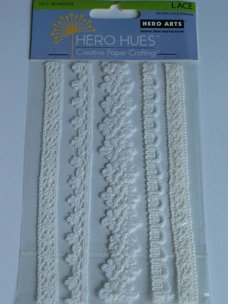 Hero arts adhesive lace white