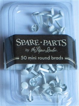 spare-parts round brads white - 1