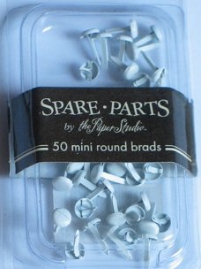 spare-parts round brads white