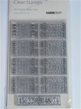 kaisercraft clear stamp bingo cards - 1