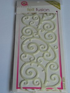 Queen & Co felt fusion XXL scrolls white