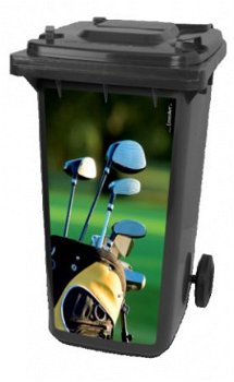 golf sunrise kliko container sticker, afvalbak deko stickers - 7