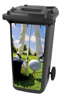 golf sunrise kliko container sticker, afvalbak deko stickers - 8