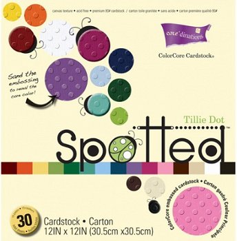 Core'dinations colorcore cardstock pad spotted, 15.2x15.2 centimeter - 1