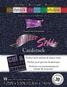 Core'dinations colorcore cardstock pad glitter silk, 10.8x14 centimeter